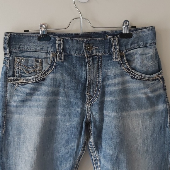 Silver Gordie Jean's Mens Size W31 L33 - Picture 2 of 8